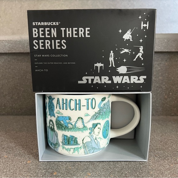 2022 DISNEY PARKS ‘STAR WARS AHCH-TO’ STARBUCKS MUG BEEN THERE SERIES, NIB - Picture 1 of 12